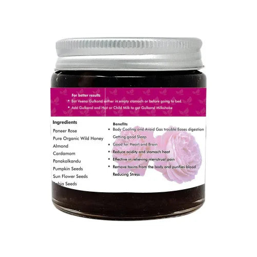 Veena Honey Based Rose Gulkand - 220 g - Orgoshops
