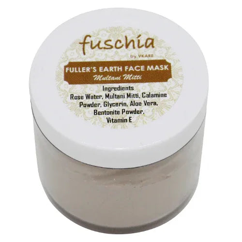 Fuschia Fuller's Earth Face Mask - Multani Mitti - 100g - Orgoshops