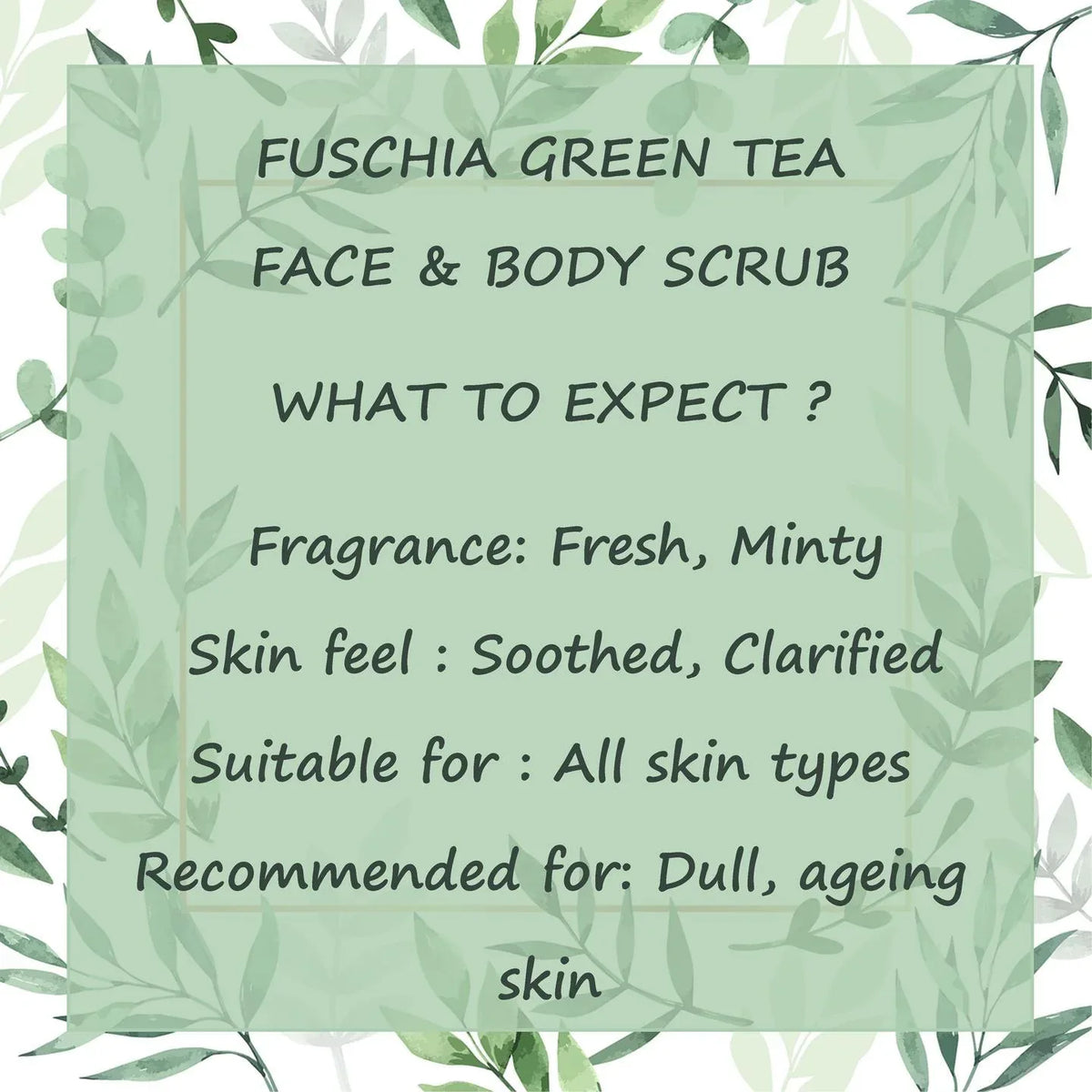 Fuschia - Green Tea - Face & Body Clarifying Scrub ( 15g, Pack of 2 ) - Orgoshops