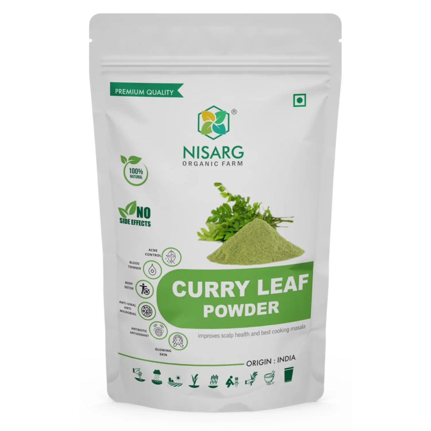 Nisarg Organic Farm Curry Leaf Powder - Orgoshops