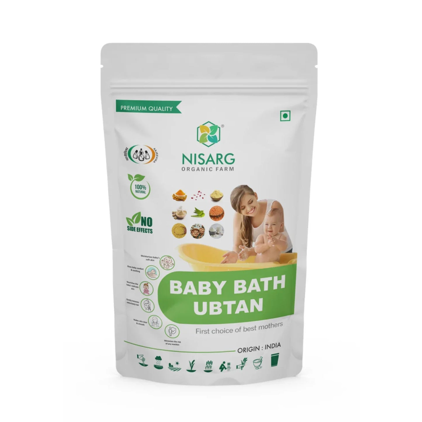 Nisarg Organic Farm Baby Bath Ubtan - Orgoshops