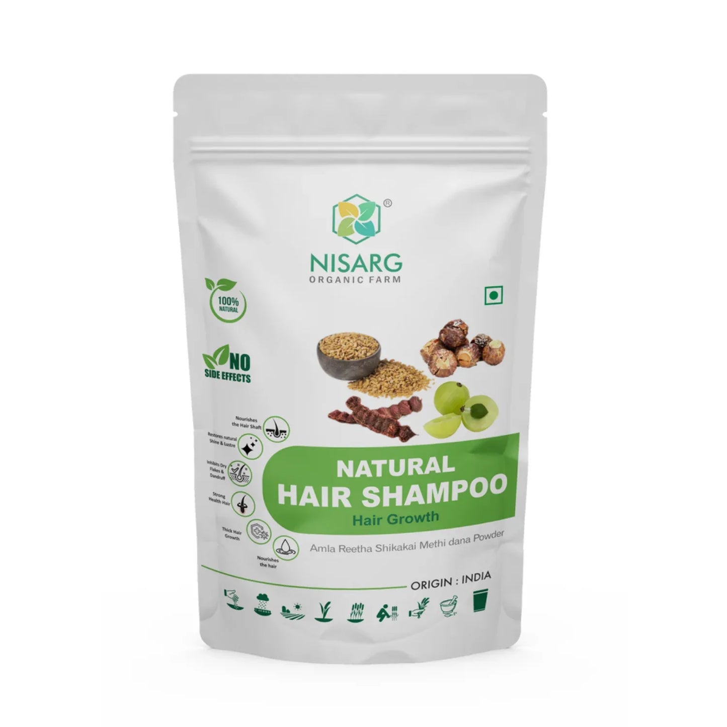 Nisarg Organic Farm Natural Hair Shampoo - Orgoshops