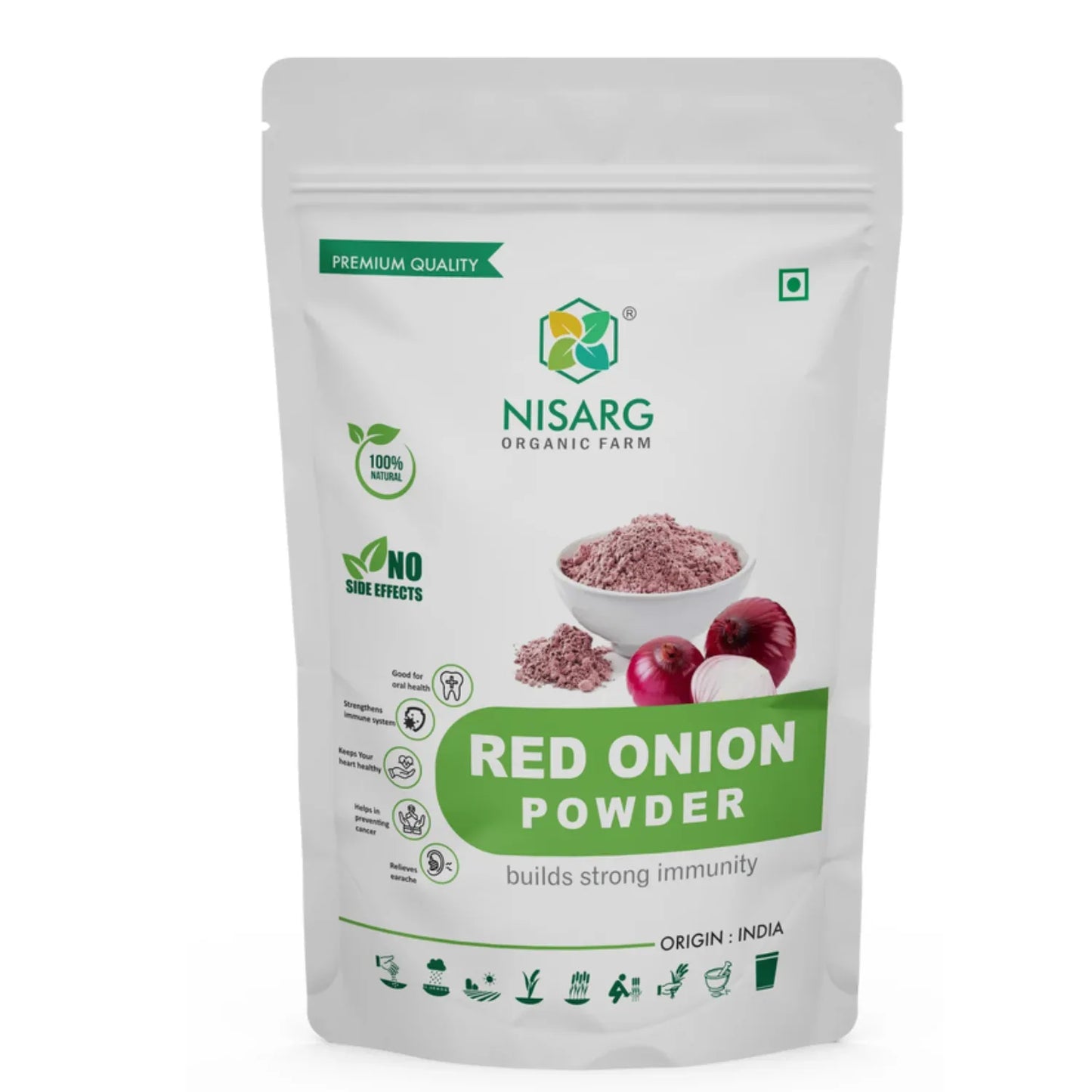 Nisarg Organic Farm Red Onion Powder - Orgoshops