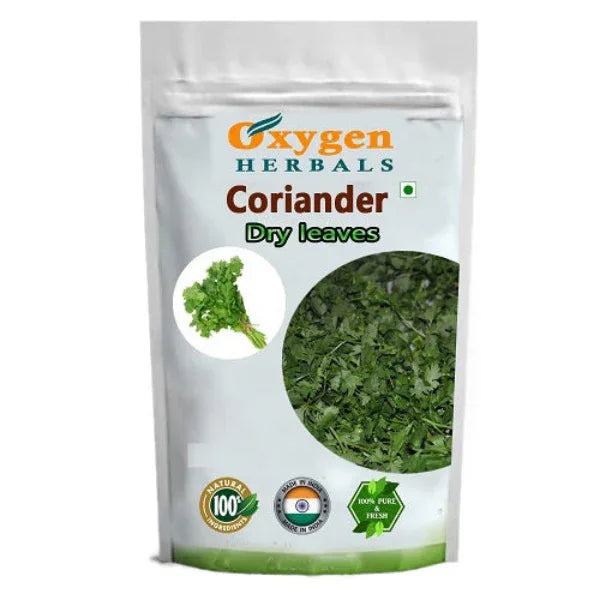 Oxygen Herbals Pure Green Coriander Dry Leaves - 130 g - Orgoshops
