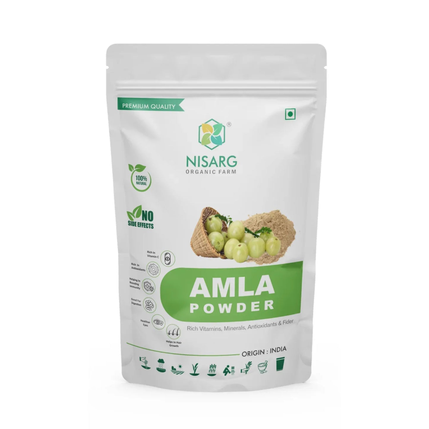 Nisarg Organic Farm Amla Powder - Orgoshops