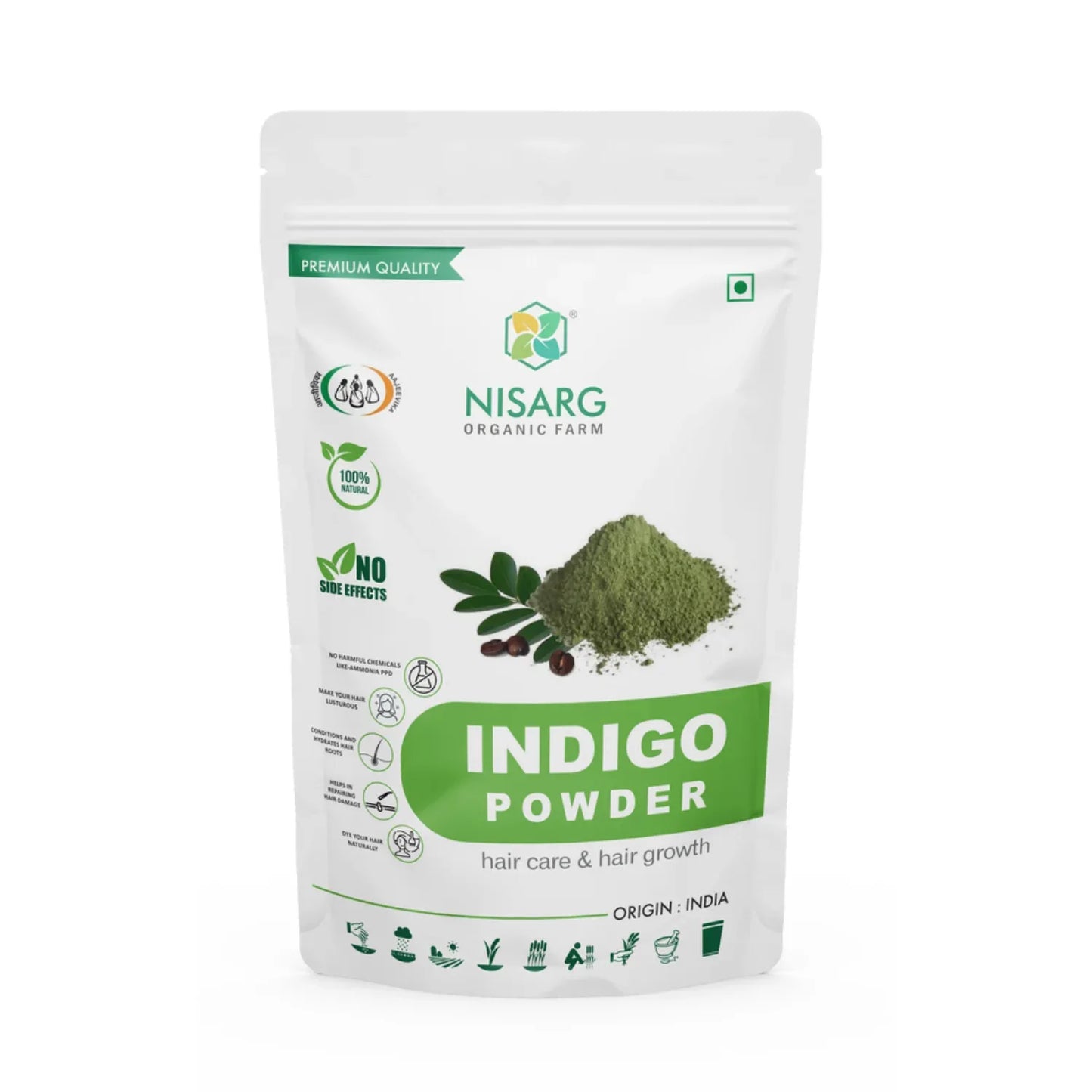 Nisarg Organic Farm Indigo Leaf Powder - Orgoshops