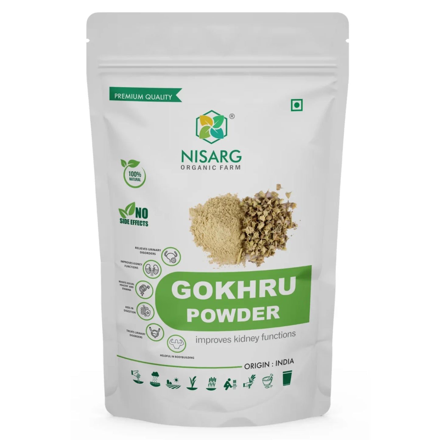 Nisarg Organic Farm Gokhru Powder - Orgoshops