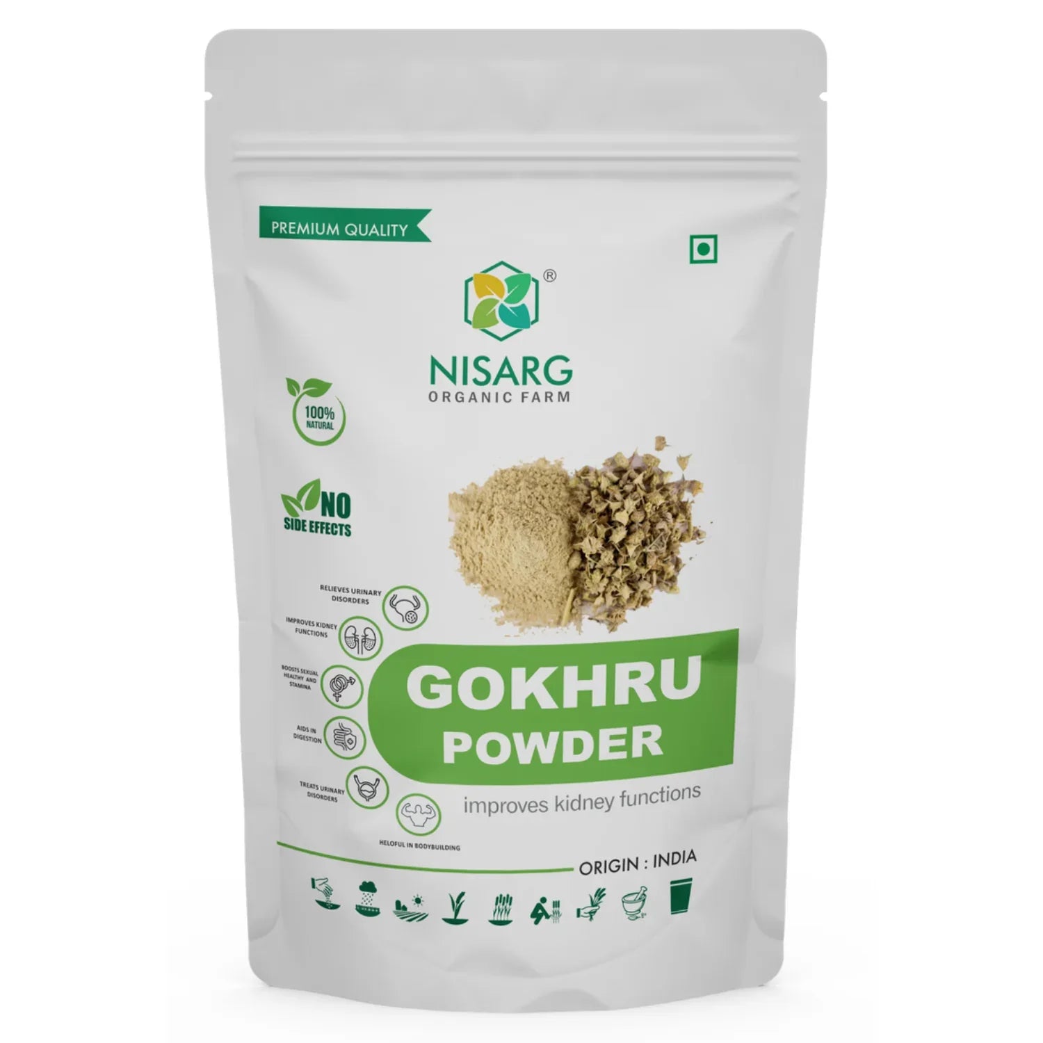 Nisarg Organic Farm Gokhru Powder - Orgoshops