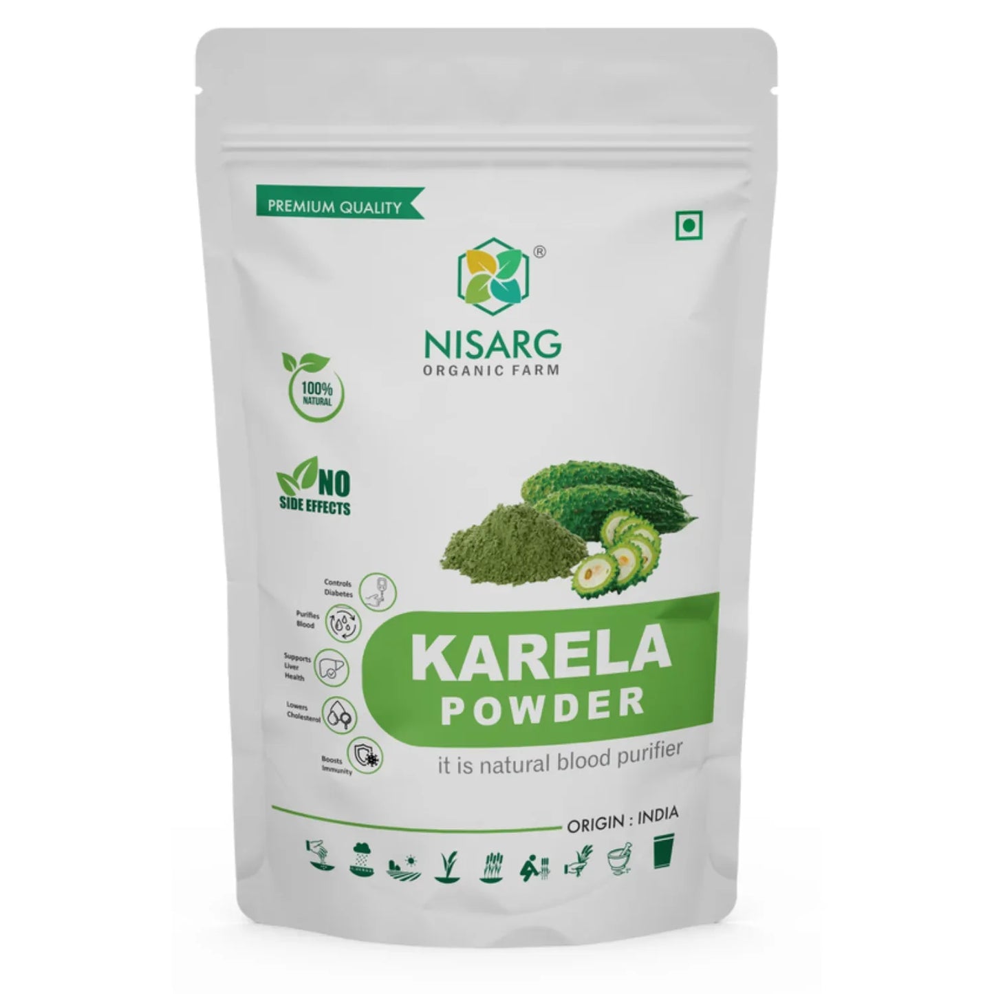 Nisarg Organic Farm Karela Powder - Orgoshops