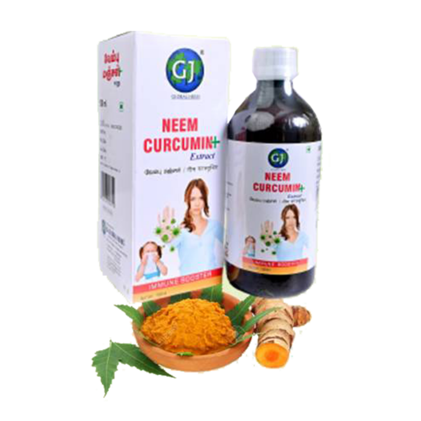 GJ Global Herbs Neem Curcumin Syrup - 500 ml