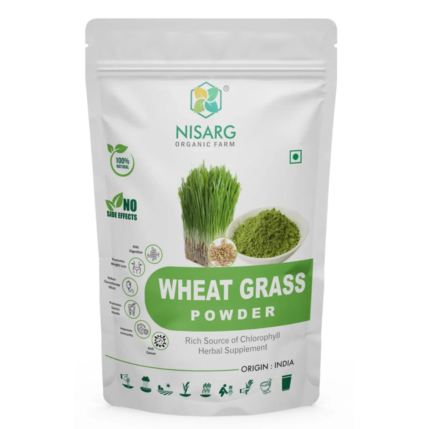 Nisarg Organic Farm Wheatgrass Powder - Orgoshops