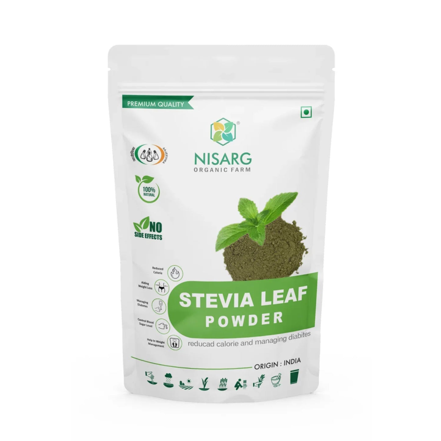 Nisarg Organic Farm Stevia Leaf Powder - Orgoshops