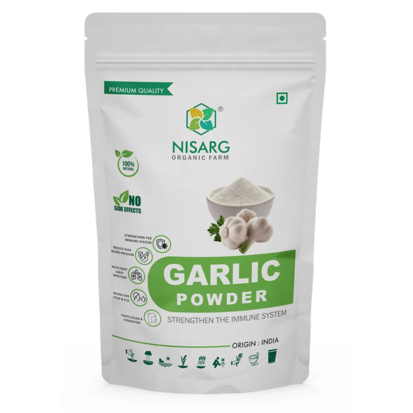 Nisarg Organic Farm Garlic Powder - Orgoshops