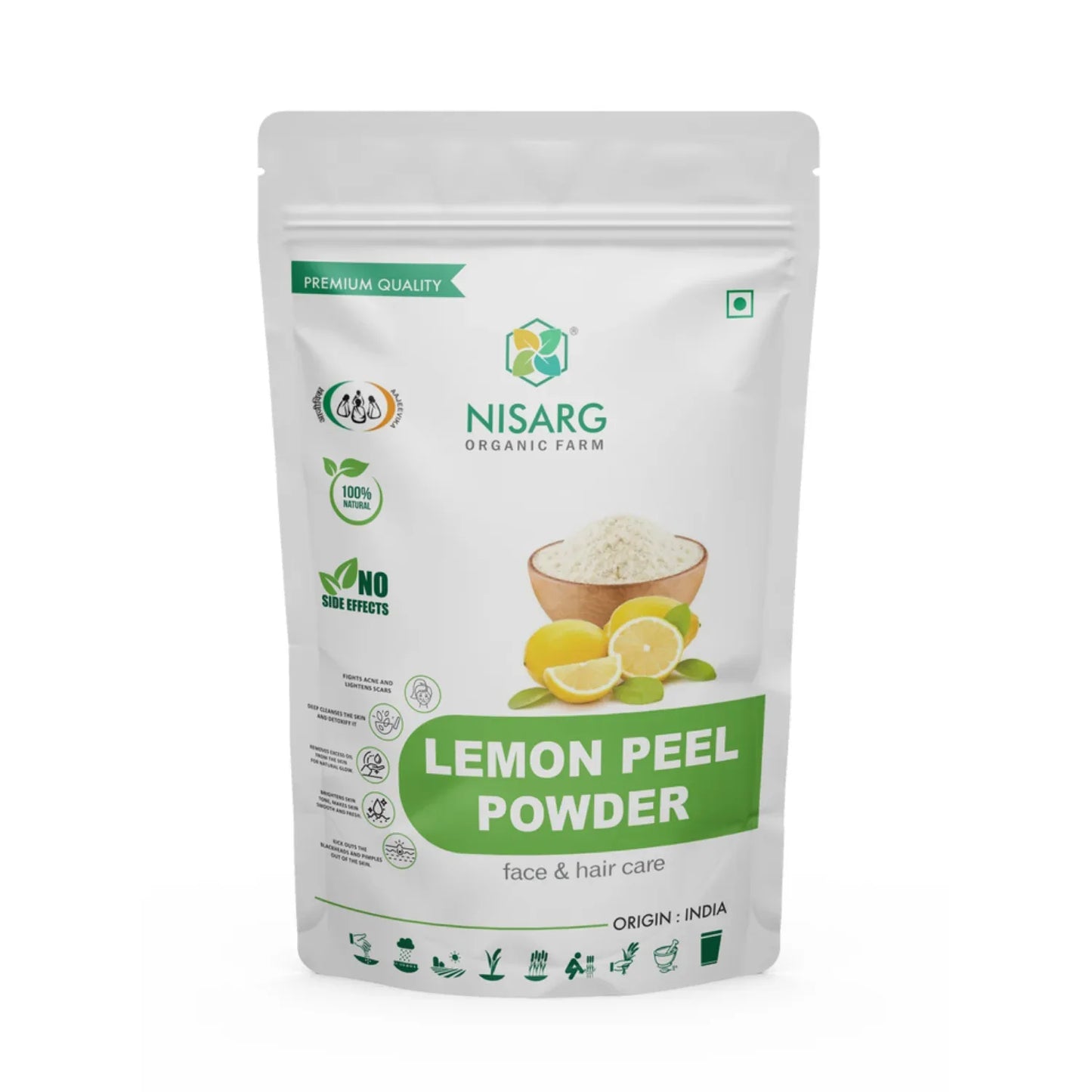 Nisarg Organic Farm Lemon Peel Powder - Orgoshops