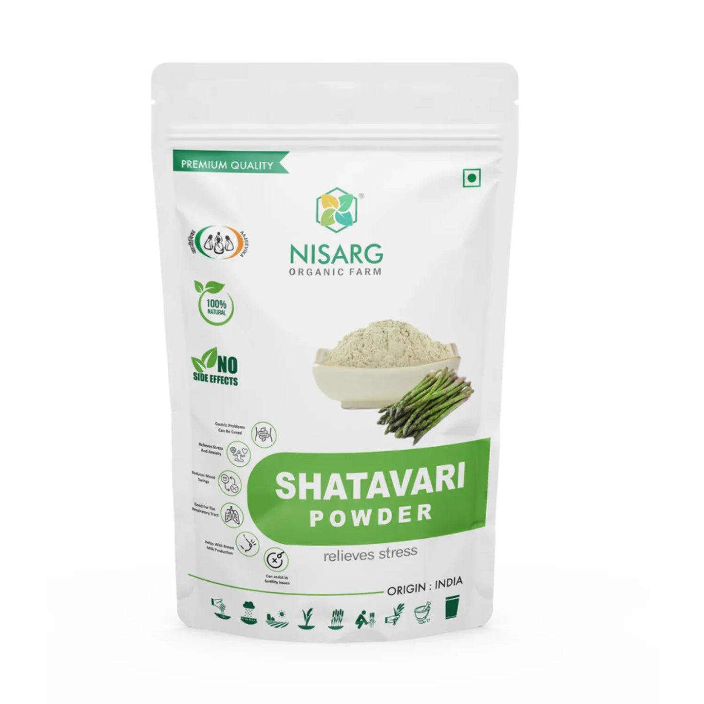 NIsarg Organic Shatavari Root Powder - Orgoshops