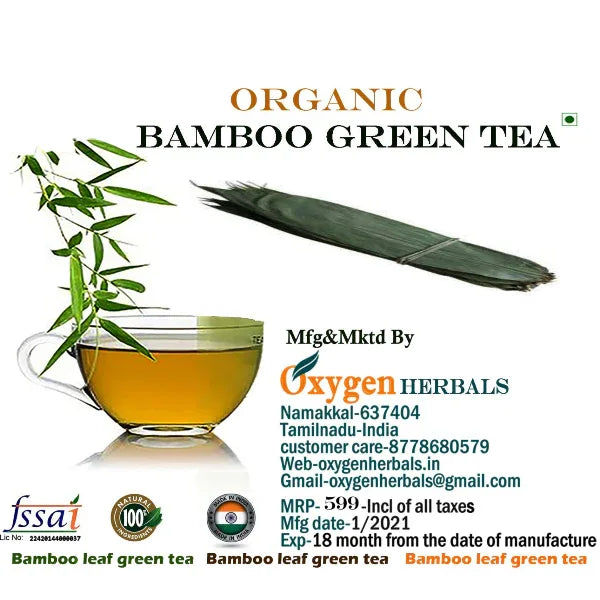 Oxygen Herbals Bamboo Dry Leaves Tea - 110 leaf - Orgoshops