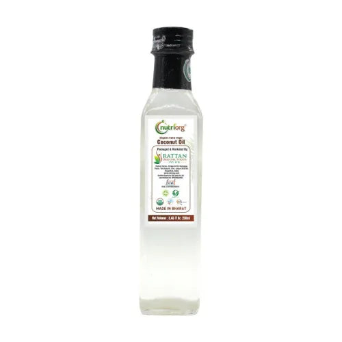 Nutriorgo Certified Organic Extra Virgin Coconut Oil - 250 ml - Orgoshops
