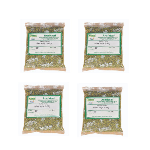 Araikkal : Pasipayaru / Green moong Dal / Dal / Moong Dal 250g ( Pack of 4 )