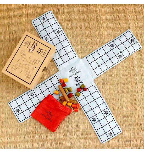 Pachisi / Ludo / Indian ludo / chausar / Indian board game (Crafted in raw Silk) - Orgoshops