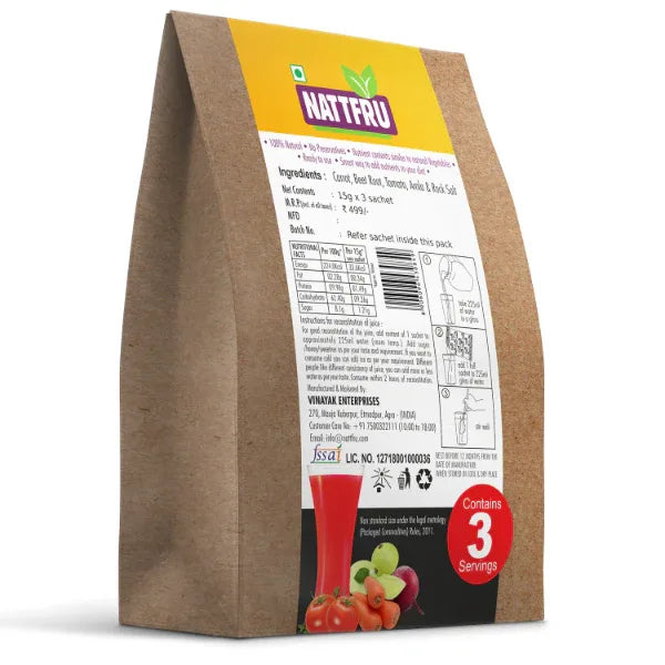 Nattfru : Vegetable Juice | Immunity Booster | No Added Sugar Only 100% Fruit - Orgoshops