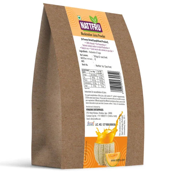 Nattfru : Muskmelon Powder for Juice & Shakes 100% Fruit for Weight Loss - Orgoshops