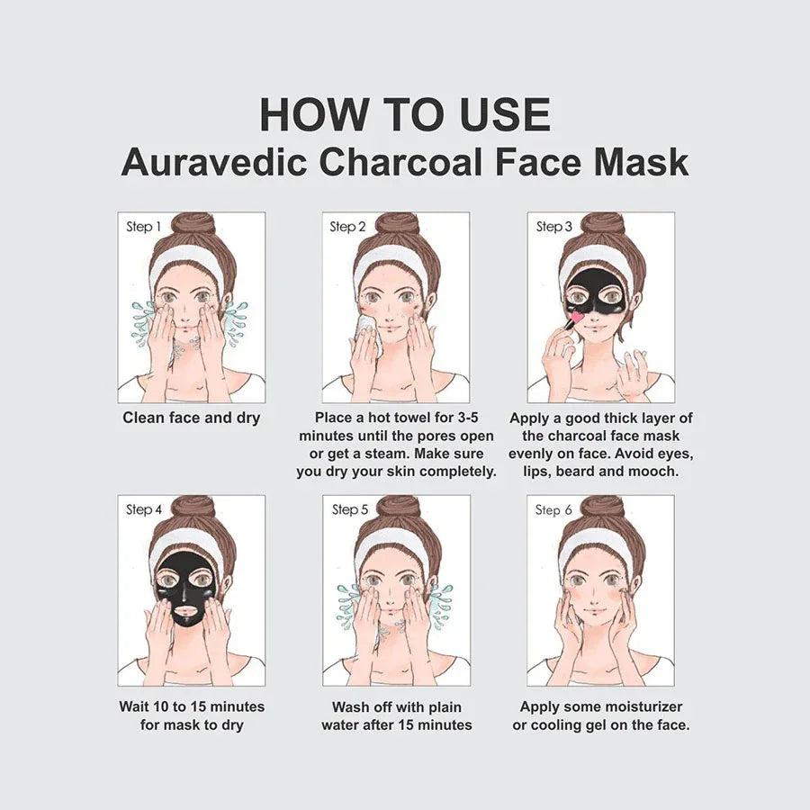 Auravedic Charcoal Face Mask 100g - Orgoshops
