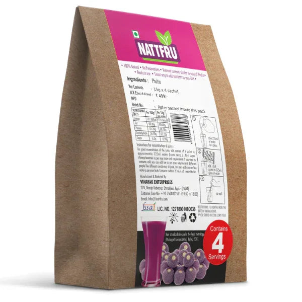 Nattfru : Sugar Free Phalsa Fruit Juice | Face Glow– Only 100% Fruit - Orgoshops