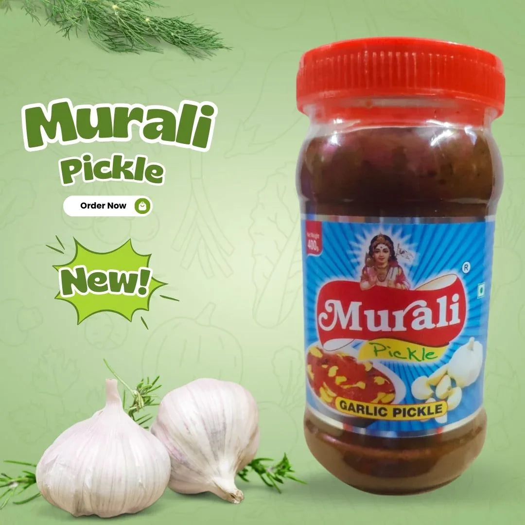 LAKSHMINALAMBAGAM : Garlic Pickle – 400 gm - Orgoshops