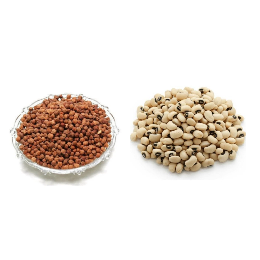 Sangat Chick Peas Brown With Cow Peas Each - 1 Kg (Pack of 2)