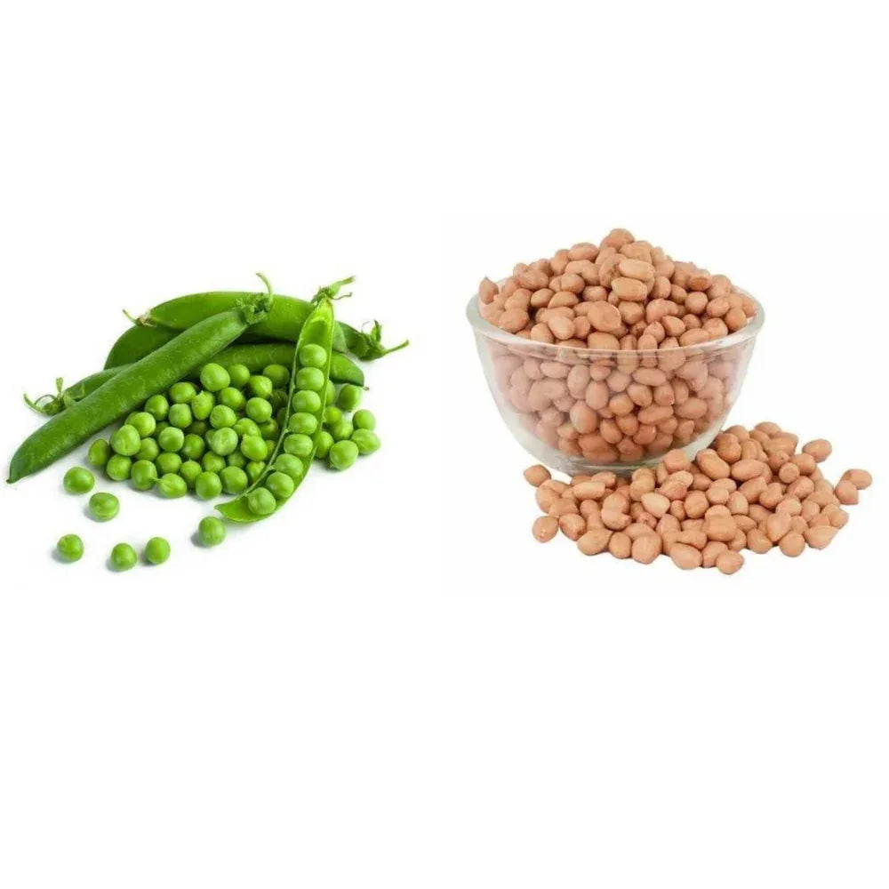Sangat Green Peas With Peanuts Each - 1 kg (Pack of 2) - Orgoshops