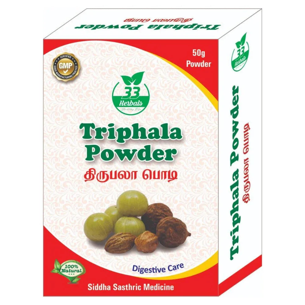 33 Herbals Triphla Powder - 50 g ( Pack of 2) - Orgoshops