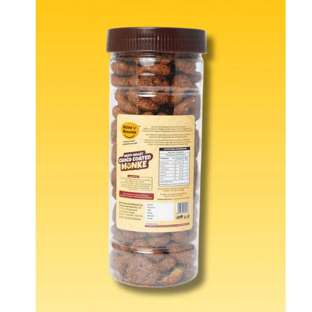 Millet 'n' Minutes Multi Millet Choco Coated Monke - 80 g (Pack of 2) - Orgoshops