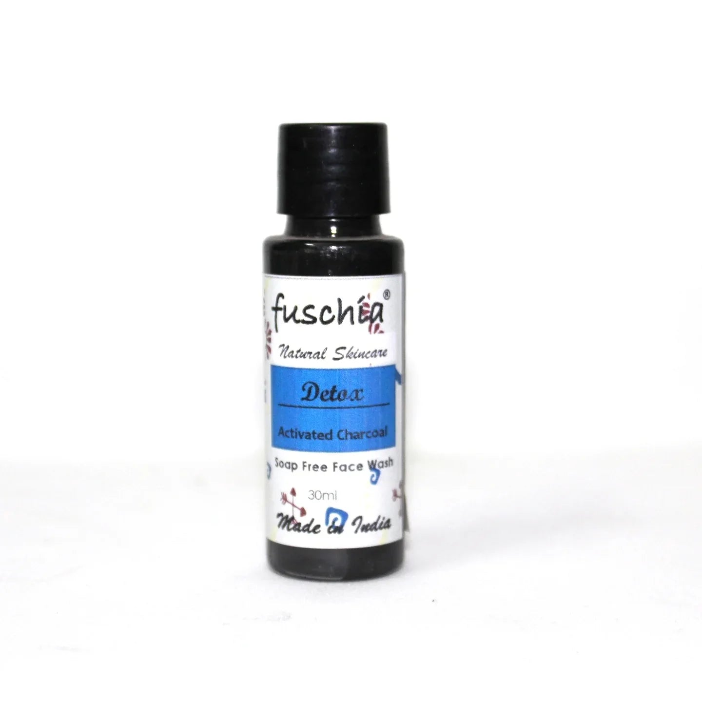 Fuschia Detox Activated Charcoal Soap Free Face Wash - 30ml - Orgoshops