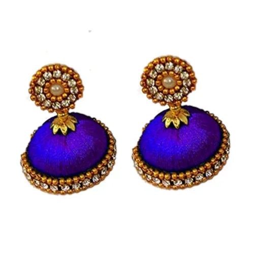 Purple Silk Thread Necklace Set - Orgoshops