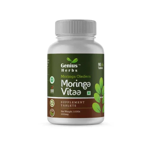 Genius Herbs Moringa vitta tablets - 100 Tablets (1000mg) - Orgoshops