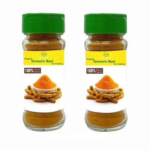Veena Organic Turmeric Root - 100g ( Pack of 2 ) - Orgoshops