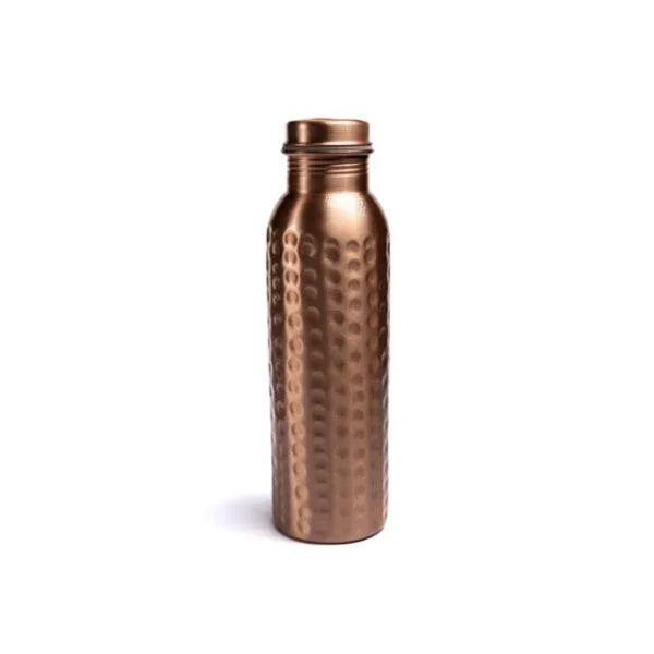 Plain & Hammered Copper Bottle Combo Pack (949ml each)-300gm - Orgoshops