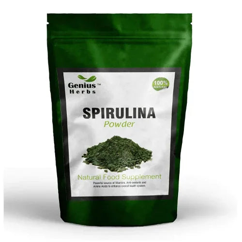 Genius Herbs Pure Spirulina Powder - 500gm - Orgoshops
