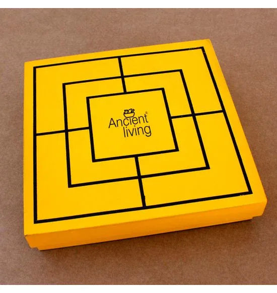 Ashta Chamma and Daadi Wooden Board - 2 in 1 Yellow - Orgoshops