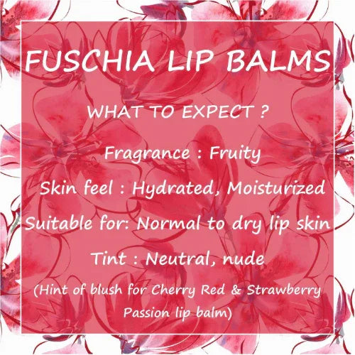 Fuschia Strawberry Passion Lip Balm - Orgoshops