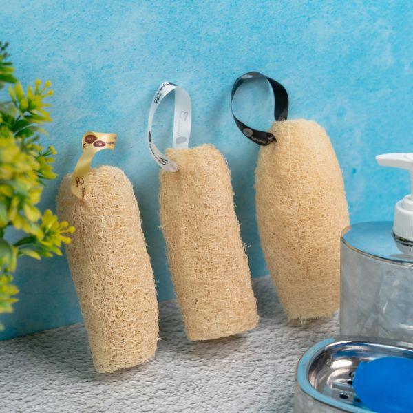 Natural Organic Loofah, Body Scrubber/Sponge Pack of 3-300gm - Orgoshops