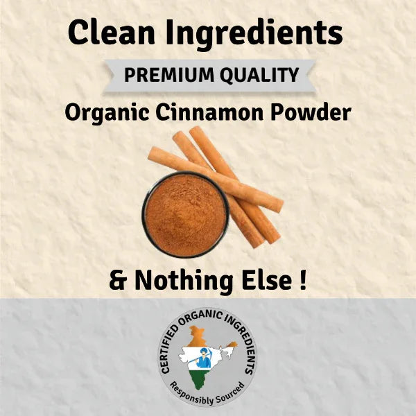 Jus Amazin 100% Organic Cinnamon Powder (75g) | Single Ingredient - Orgoshops