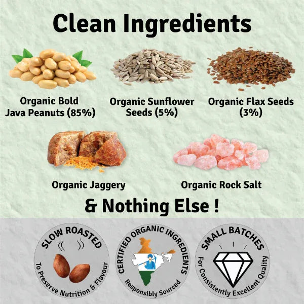 Jus Amazin Crunchy Seed Butter – Mixed Seeds, with Flax and Sunflower Seeds (125g) | 29% Protein - Orgoshops