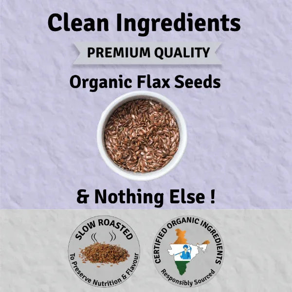 Jus Amazin Roasted 100% Organic Flax Seeds (250g) | Single Ingredient - Orgoshops