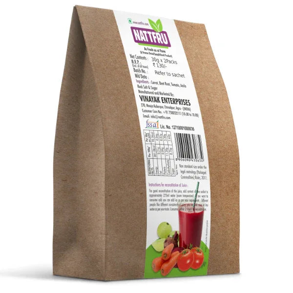 Nattfru : Vegetable Juice | Immunity Booster | Only 100% Fruit - Orgoshops