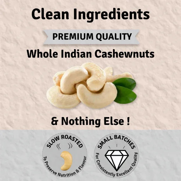 Jus Amazin Creamy Cashew Butter – Unsweetened (200g) | 100% Cashewnuts - Orgoshops