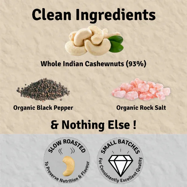 Jus Amazin 100% Natural Creamy Cashew Butter – Punchy Pepper (125g) - Orgoshops