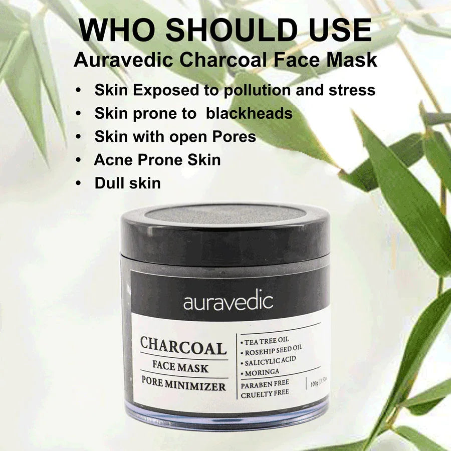Auravedic Charcoal Face Mask 100g - Orgoshops