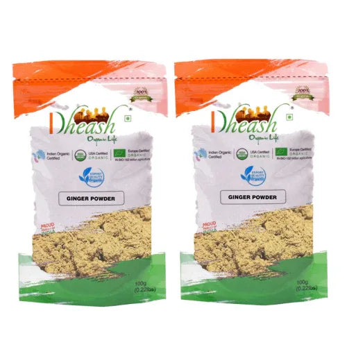 Dheash Organic : Ginger Powder - 100 g ( Pack of 2 ) - Orgoshops