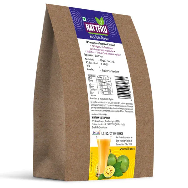 Nattfru : Bael Fruit Juice | Beal Juice for Healthy Gut & Good Digestion Only 100% Fruit - Orgoshops